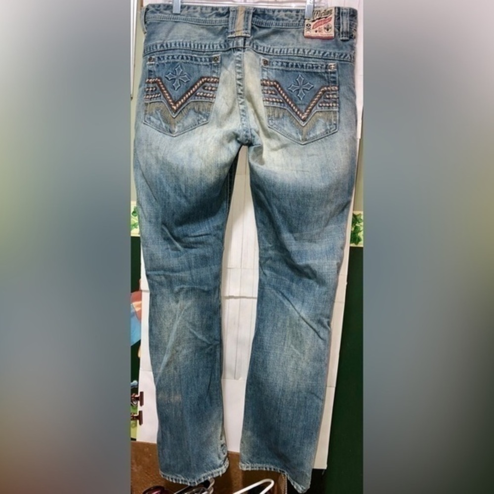 👻Affliction American Custom distressed denim jeans